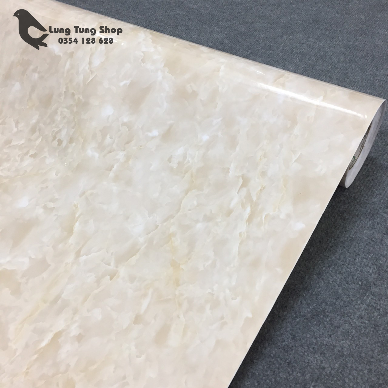 [HCM]decal đá hoa cương màu kem - giấy dán tường dán bàn tủ có sẵn keo ( khổ 1,2m )