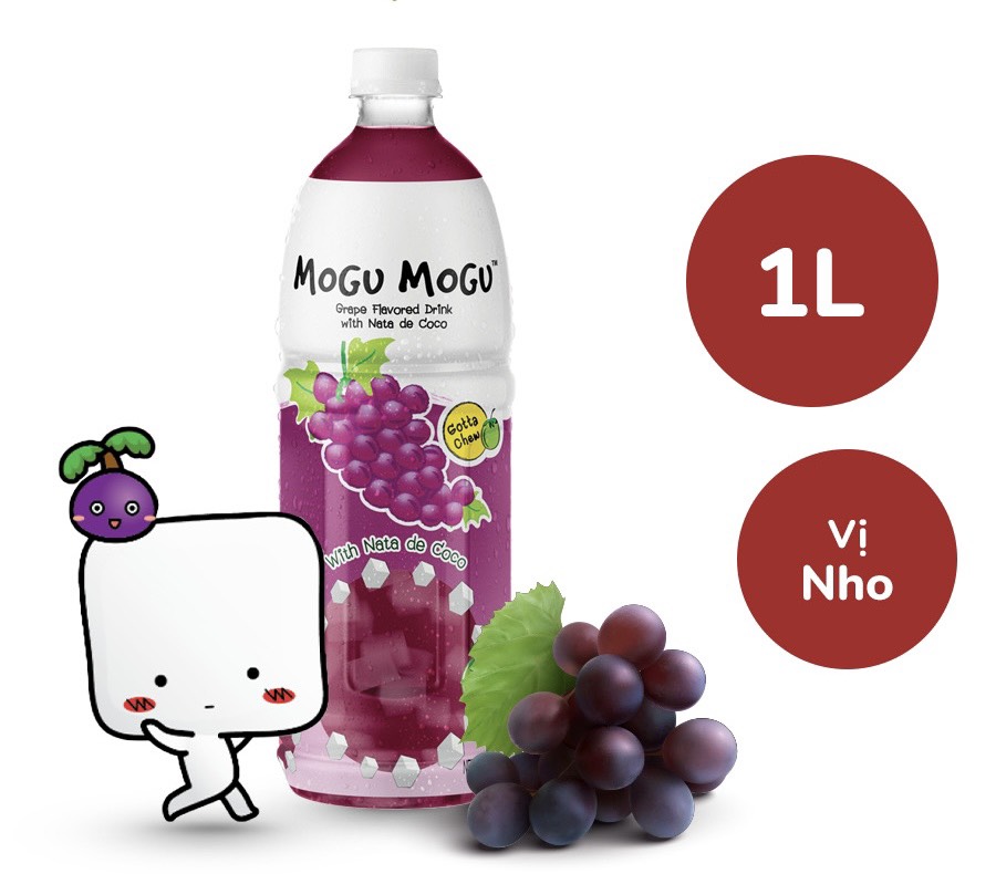 Nước Thạch Dừa Mogu Mogu Thái Lan hương Nho
