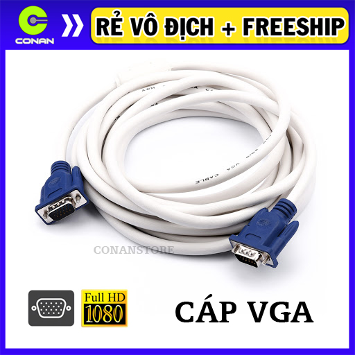 Dây cáp vga 1.5m 3m 5m 10m 20m chống nhiễu lõi đồng cao cấp
