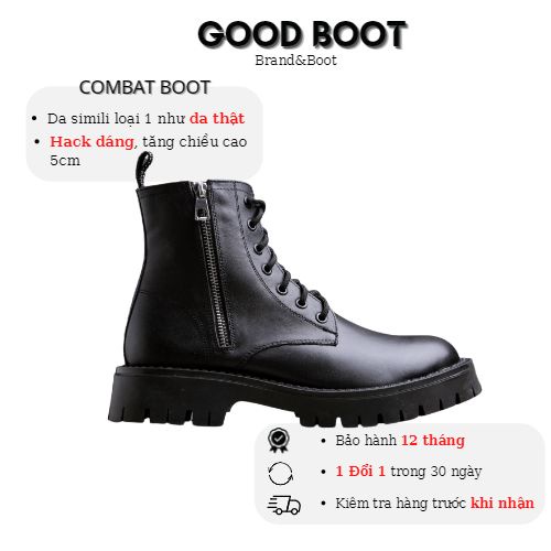 Giày thể thao nam cổ cao comback store, giày boot nam đế cao da lỳ