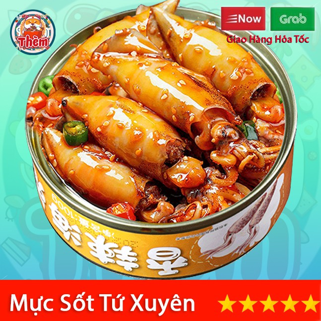 mực sốt cay tứ xuyên đóng hộp