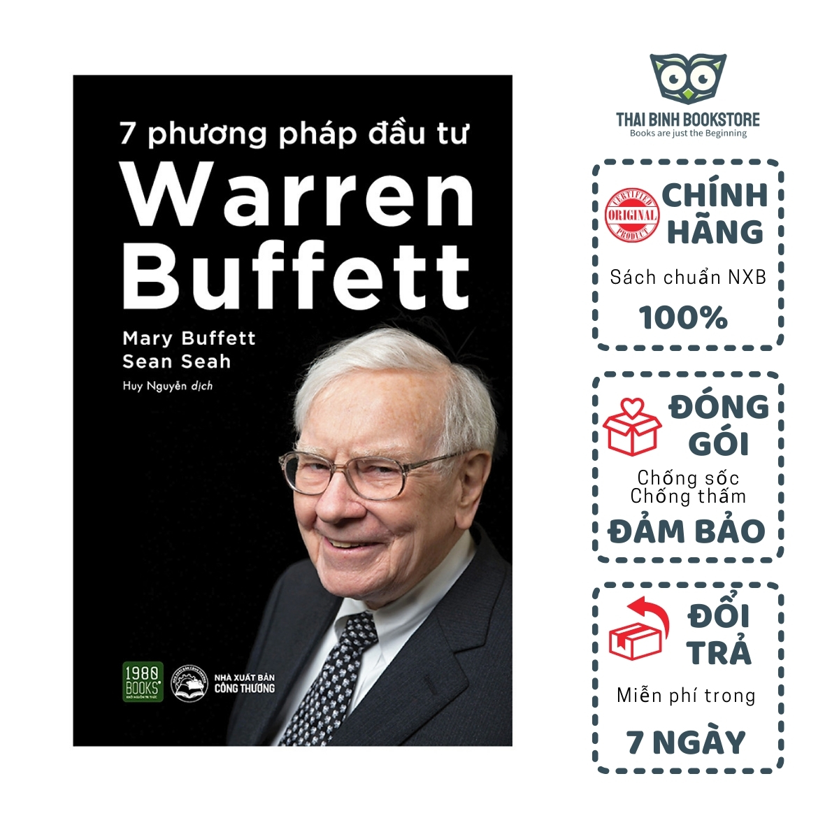 Sách - 7 Phương Pháp Đầu Tư Warren Buffet - Mary Buffett Sean Seah - Thái Bình Bookstore