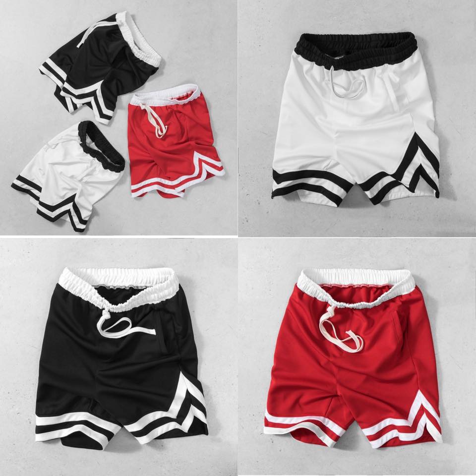 Quần Short Thun Ngắn Double V Nam Nữ Unisex