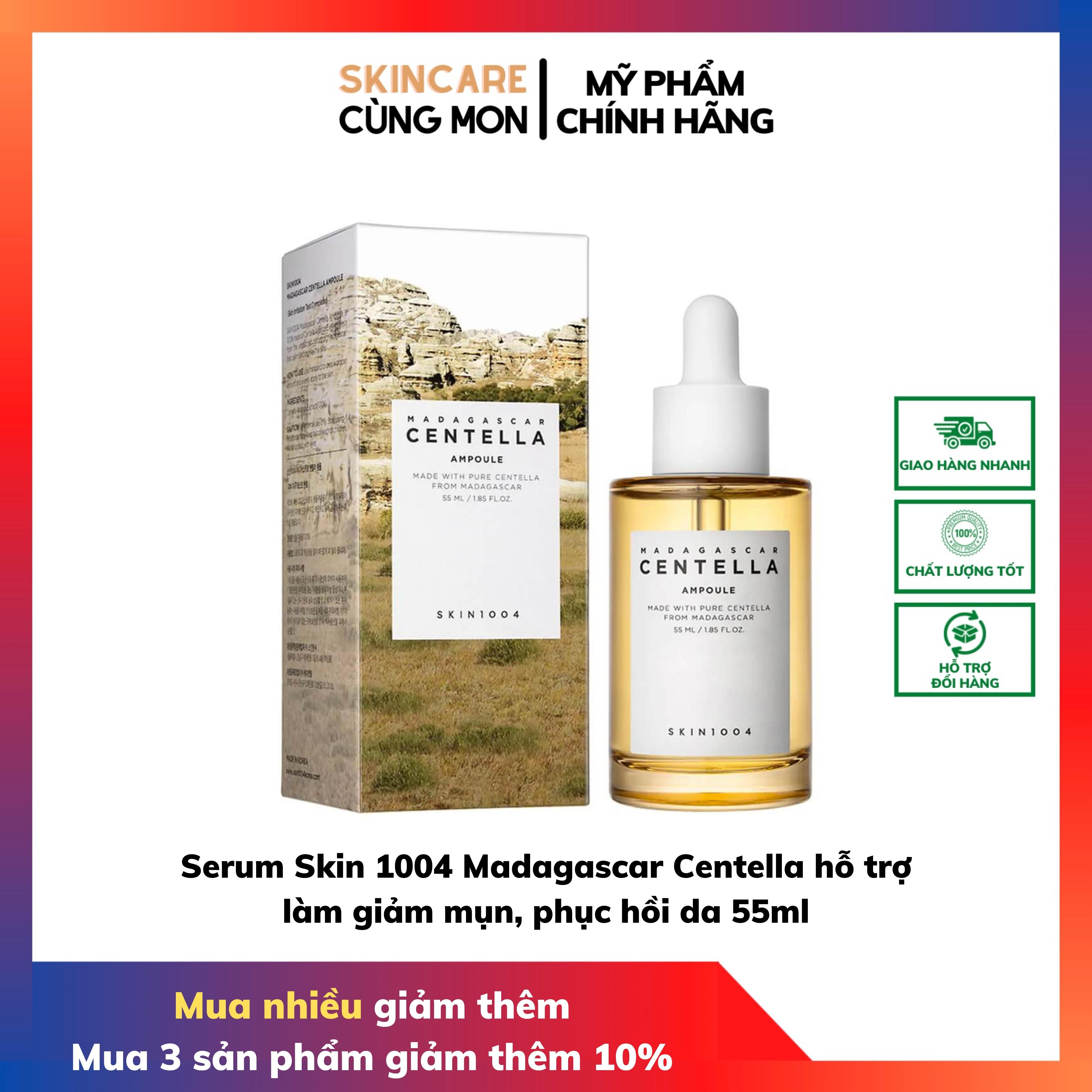 Serum Skin 1004 Madagascar Centella hỗ trợ làm giảm mụn, phục hồi da 55ml