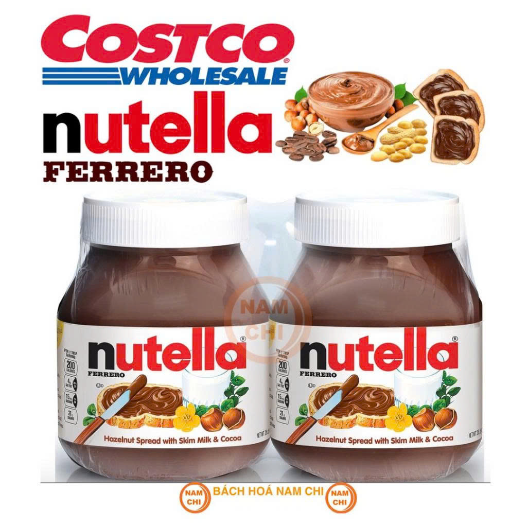 [HÀNG ĐỨC] BƠ PHẾT NUTELLA 750g Hạt Phỉ Socola - HŨ THỦY TINH 750g