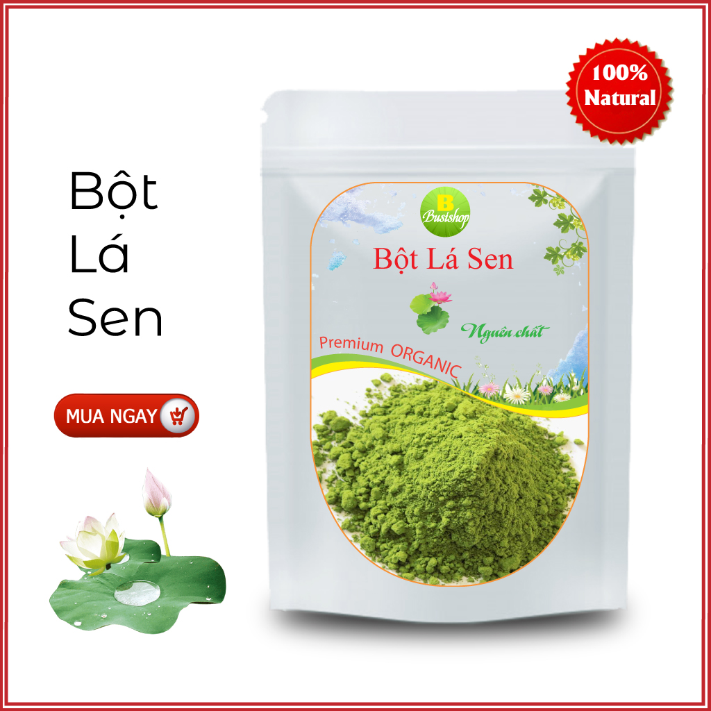 Bột lá sen nguyên chất 100g (Thơm, Mịn)