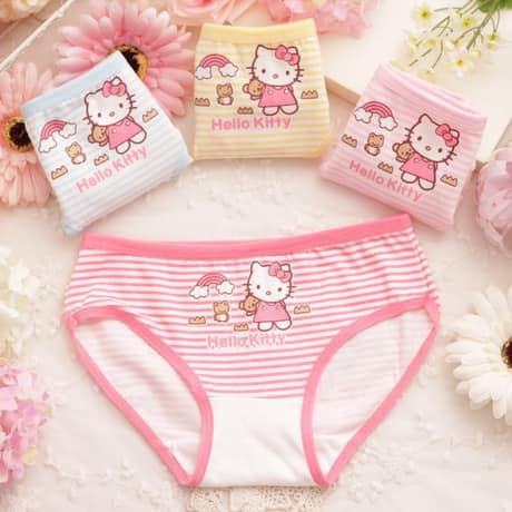 Set 4 Quần Chíp Tam Giác Cho Bé, Quần Lót Cotton Cho Bé Gái (Giao Ngẫu Nhiên)