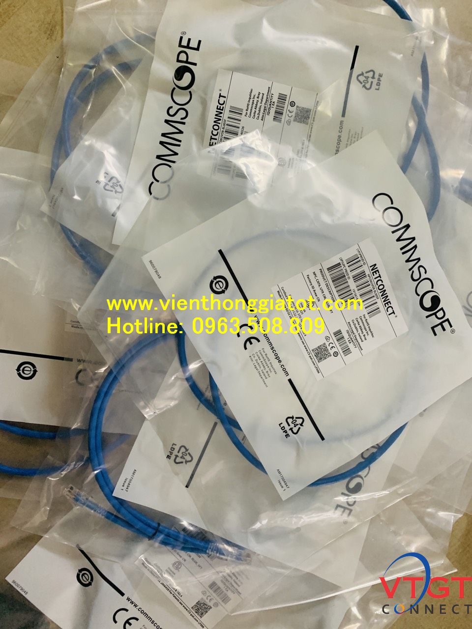 Dây mạng, Dây Nhẩy Patch cord Commscope 5M, 10m, 15m, 20m cat6 cao cấp