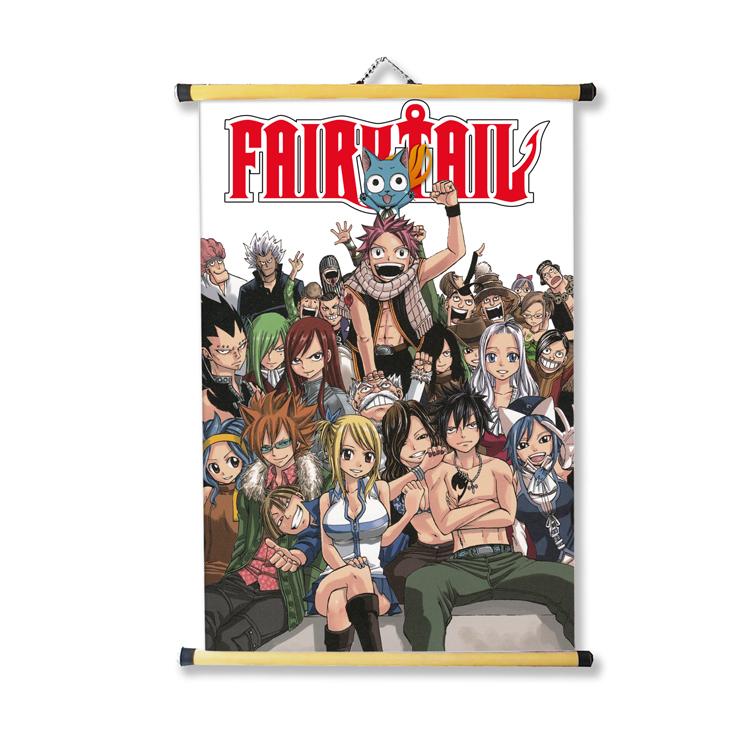 Tranh Treo vải trang trí phòng 40x60cm hình Anime Fairy Tail