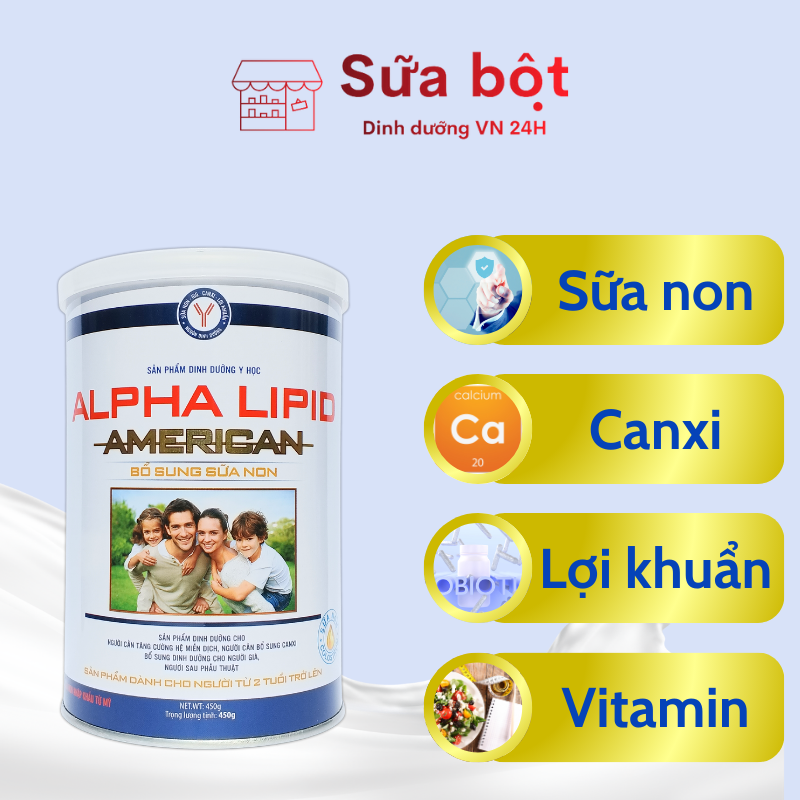 Sữa Non Alpha Lipid American Chính Hãng - Tăng cường sức khỏe toàn diện
