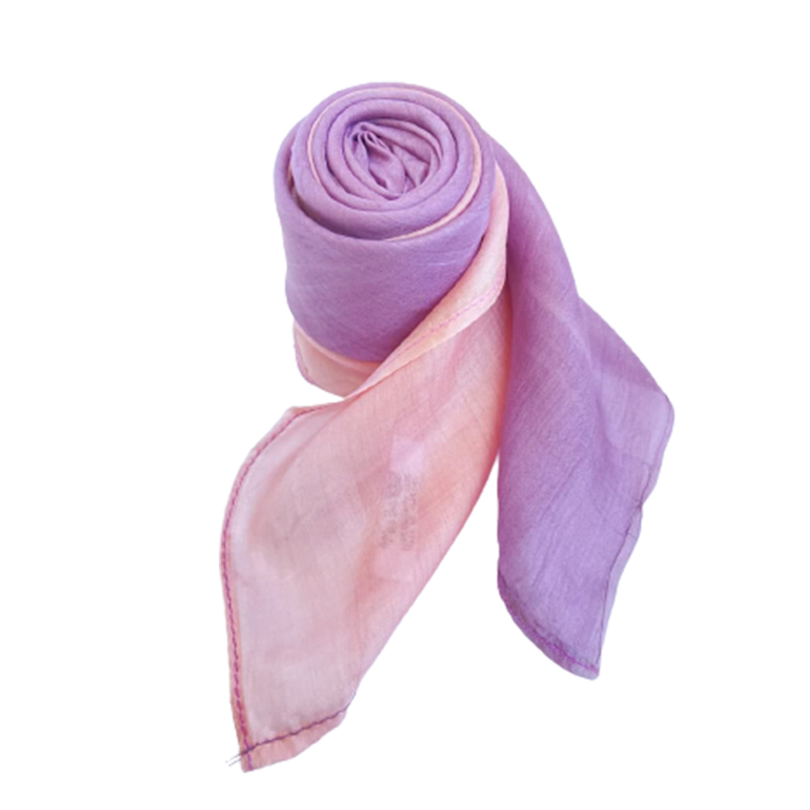 Mộc Trà Silk| Khăn Tơ Tằm Quàng Cổ Vuông Ombre 80x80cm - BAVO