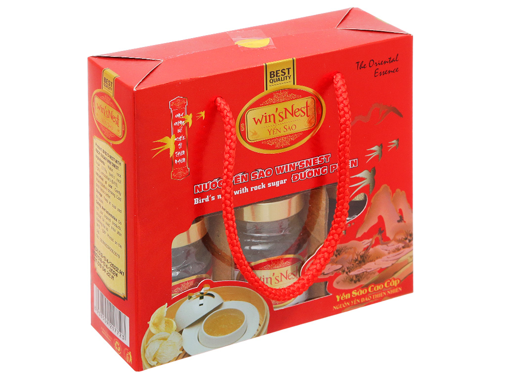 Hộp quai xách 6 Lọ Nước Yến Sào win'sNest Đường Phèn 12%