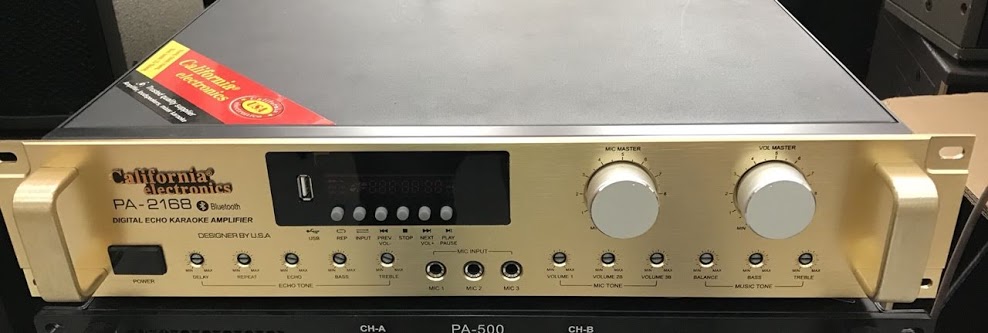 [Trả góp 0%]Đẩy liền vang Âm ly liền vang California  PA 2168 24 sò 1000-1500W chống hú mic có blutoot tiện dụng chuẩn hãng hát hay.