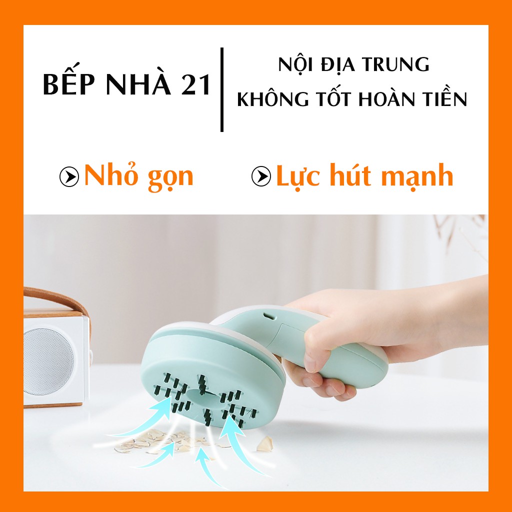 Máy hút bụi mini cầm tay không dây hút bụi phím laptop, hút bụi giường nệm, lông chó mèo cực mạnh - gd80