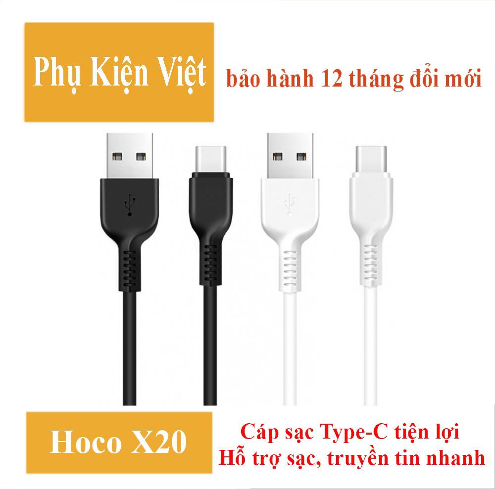 Cáp sạc Type-C Hoco X20 hỗ trợ sạc nhanh tiện lợi.