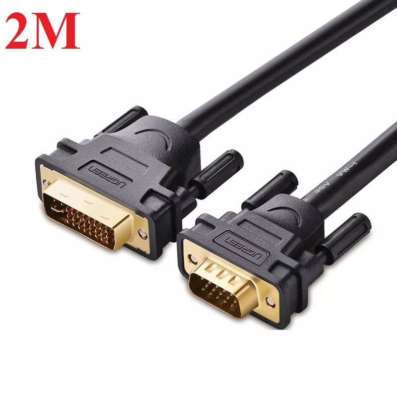 Ugreen 11677 2m màu đen cáp chuyển đổi dvi 24+5 sang vga dv102