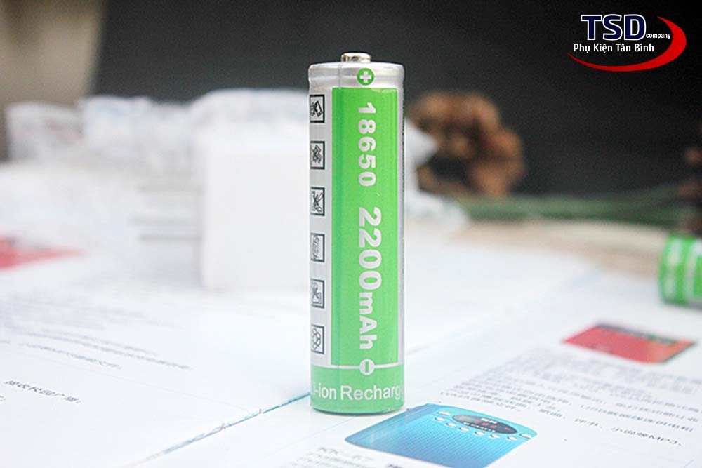 Pin Sạc Lithium-ion 18650 4.2V 2200mAh