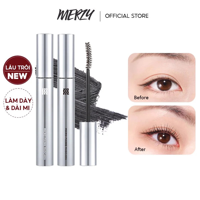 Mascara Cố Định, Làm Dài Và Dày Mi Merzy Micro Fixing Mascara 9ml