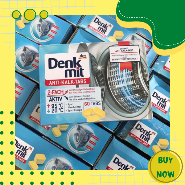 Viên vệ sinh lồng giặt Denk Mit Viên vệ sinh lồng giặt Denk Mit diệt khuẩn, tẩy rửa mảng bám lâu ngày
