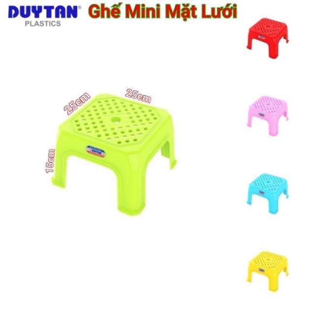 Ghế Nhựa Mini vuông Mặt Lưới Duy Tân