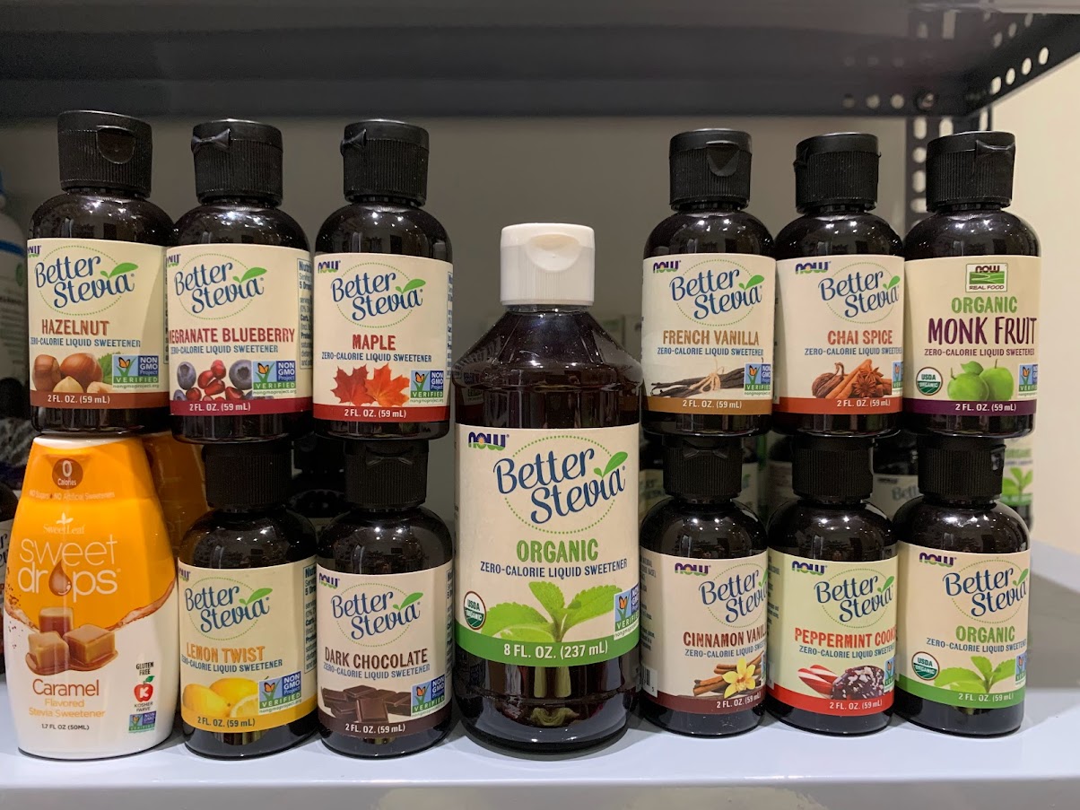 ĐƯỜNG CỎ NGỌT HỮU CƠ USDA STEVIA DẠNG LỎNG NOW FOODS 59ML/237ML (nhiều vị)