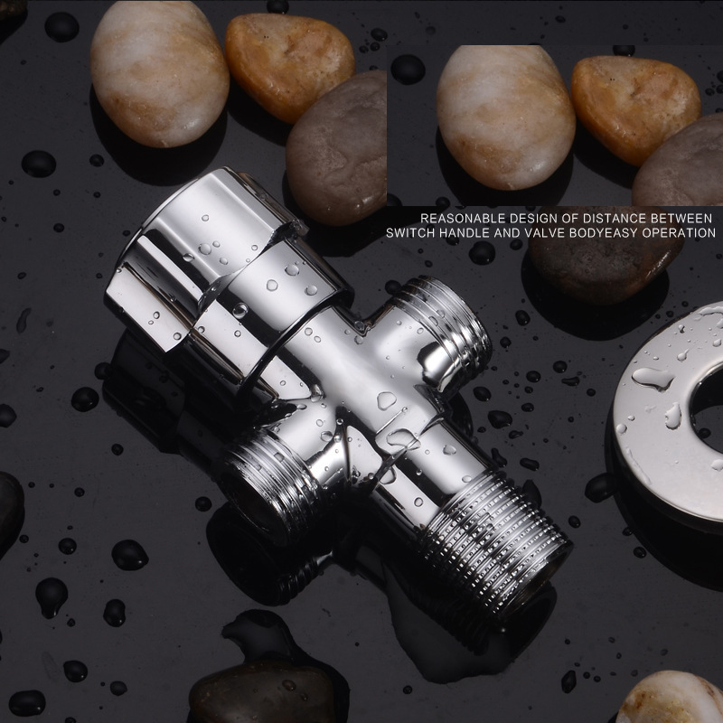 Van chia nước cho vòi xịt vệ sinh và bồn cầu, van khóa 3 ngã inox 304