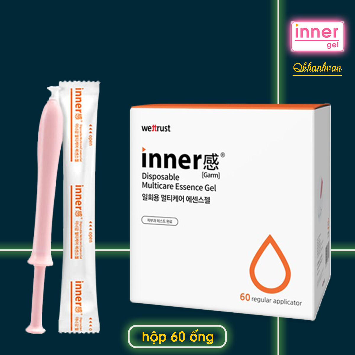 Hộp 60 ống dung dịch vệ sinh phụ nữ hàn quốc inner gel
