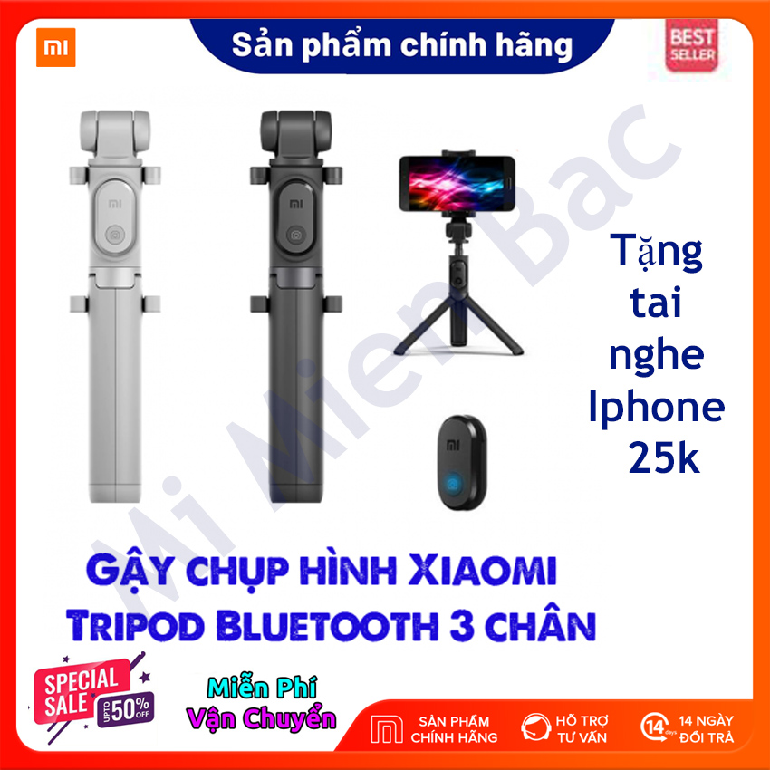 [SỈ SLL] Gậy Chụp Hình Xiaomi Selfie Stick Tripod Bluetooth 3 Chân Đen XMZPG01YM – BH 12 Tháng – Mi Miền Bắc