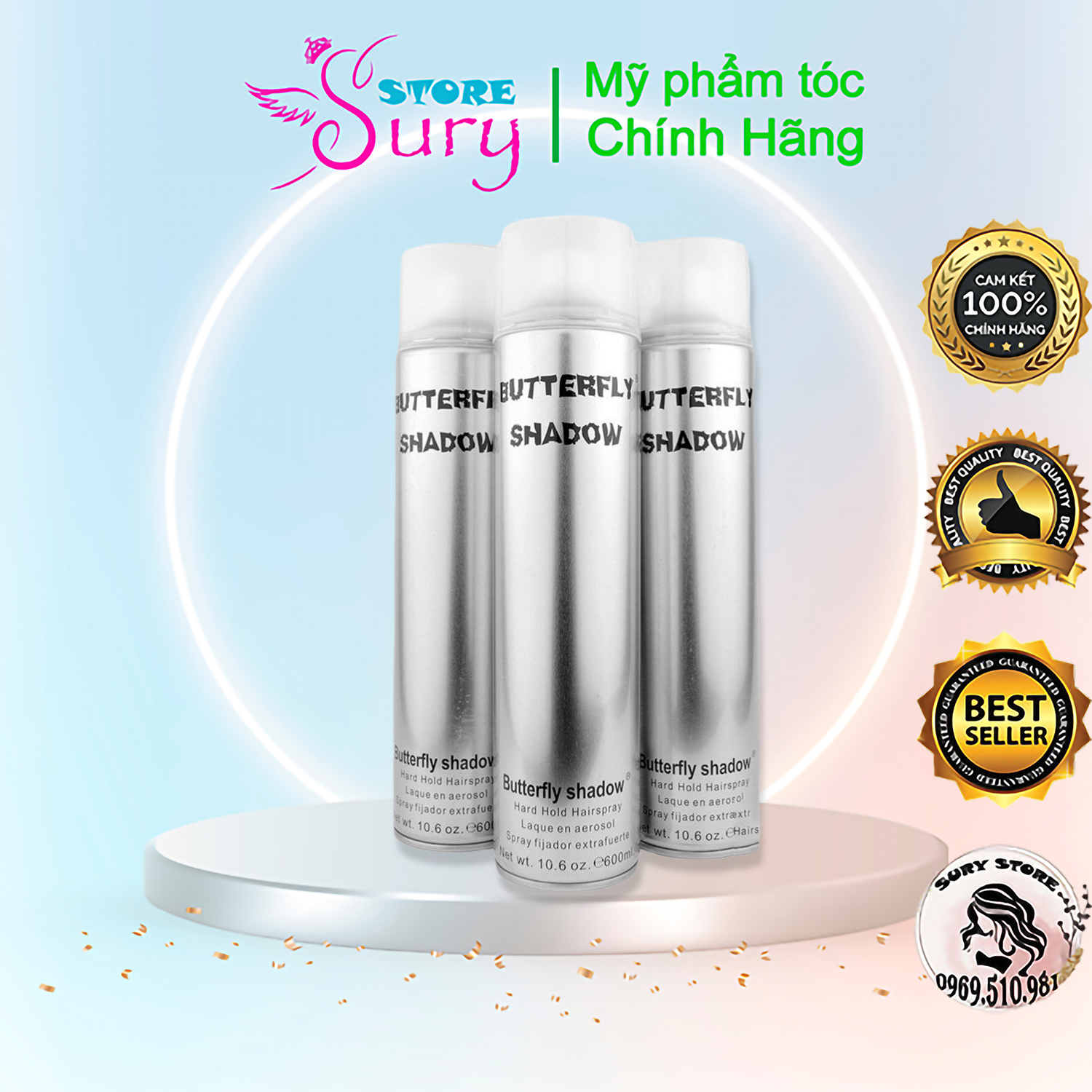 [CHÍNH HÃNG] Gôm Xịt Tóc BUTTERFLY SHADOW 600ml Giữ Nếp Lâu Dễ Tạo Kiểu Gôm Xịt Dành Cho Nam Và Nữ Sự Dụng Với Keo Vuốt Tóc Sáp Vuốt Tóc Gel Vuốt Tóc Nam Sury_store