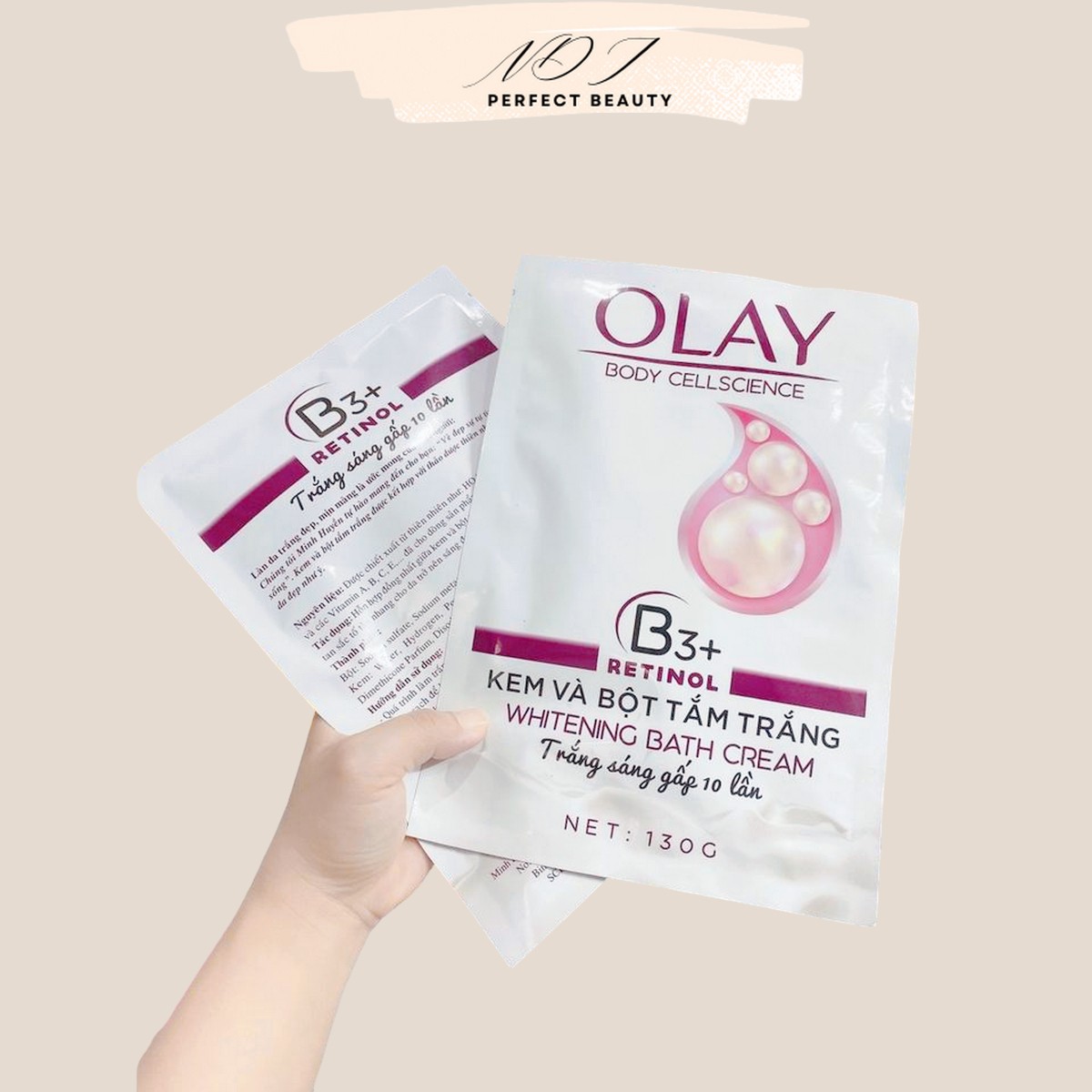 Gói Tắm Trắng OLAY Retinol - Trắng Sáng Gấp 10 Lần