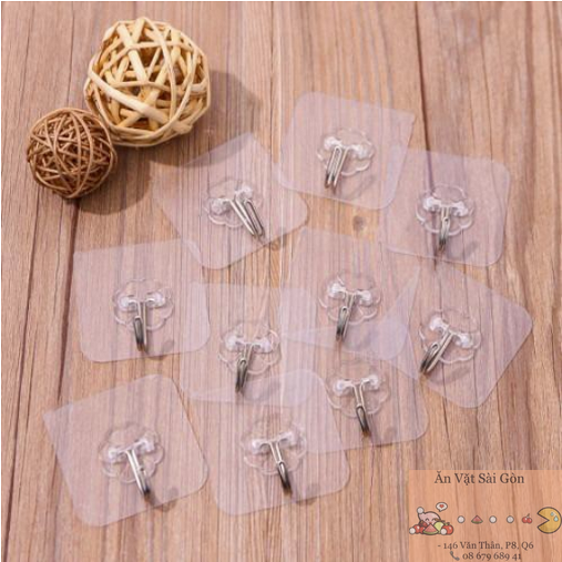 Combo 20 móc dán tường siêu dính 6x6cm.