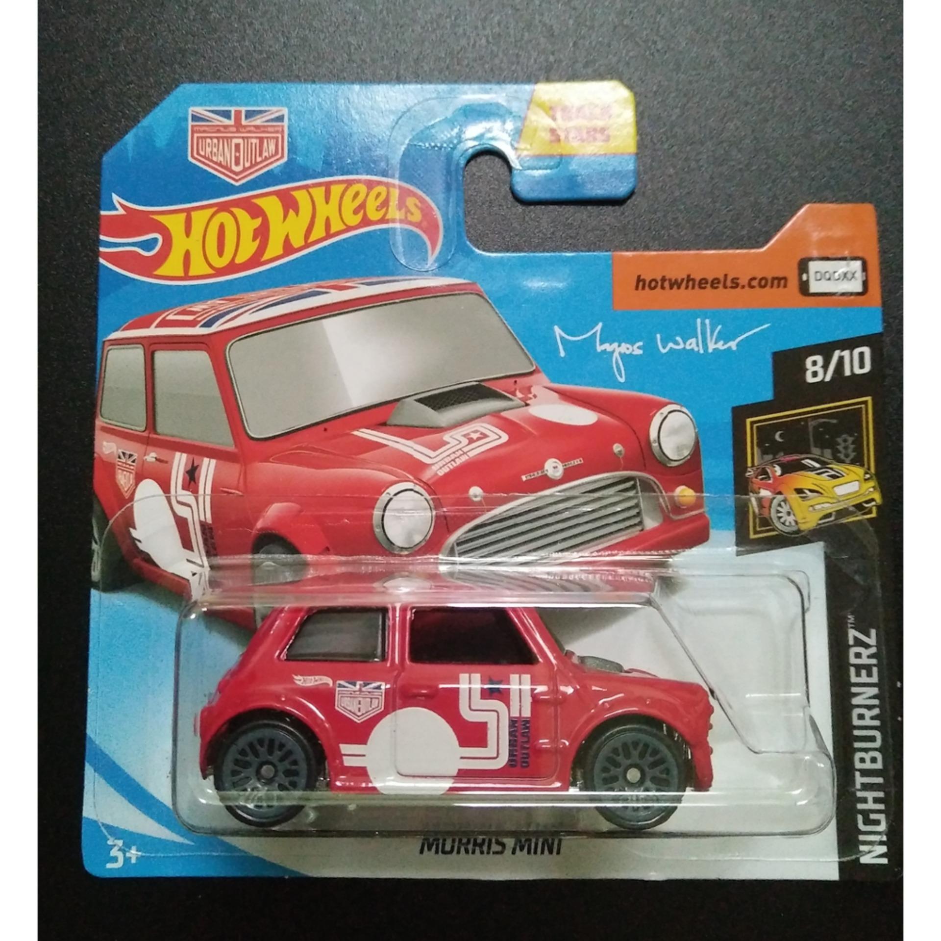 Xe mô tô mô hình tỉ lệ 1:64 hot wheels card ngắn morris mini cooper 8/10