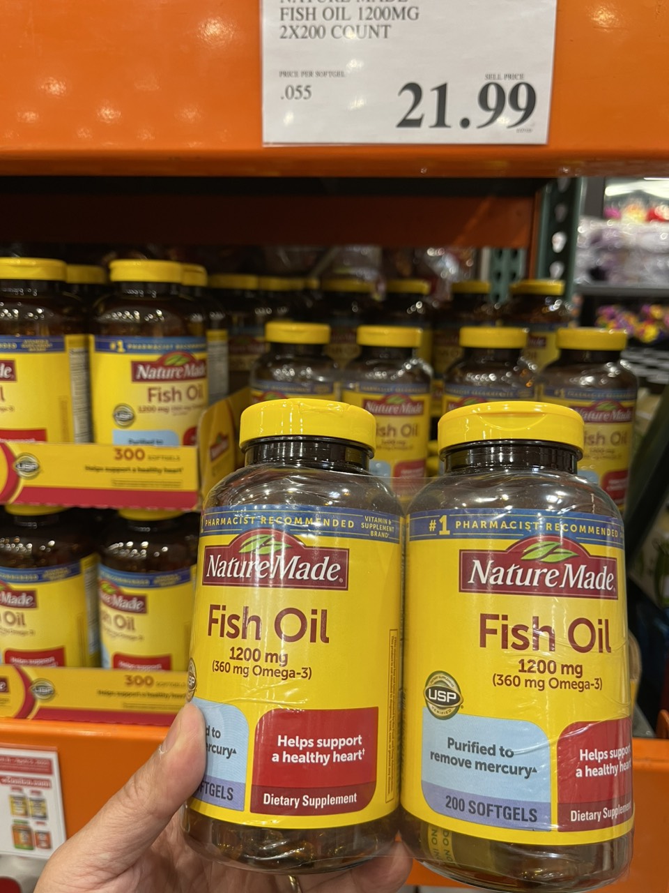 Viên dầu cá omega 3 fish oil 1200mg 200 viên