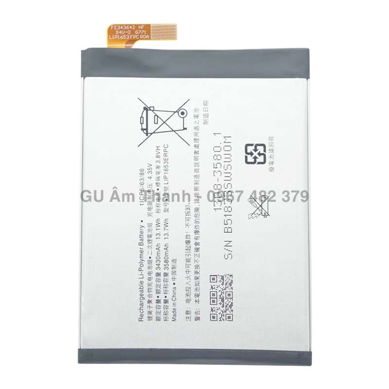 Pin cho sony xperia xa1 plus g3416 g3412 g3426 dung lượng 3430mah zin máy