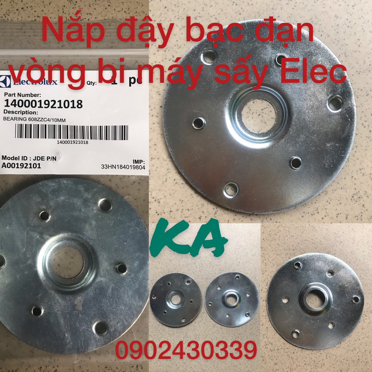 Nắp đậy bạc đạn vòng bi máy sấy electrolux