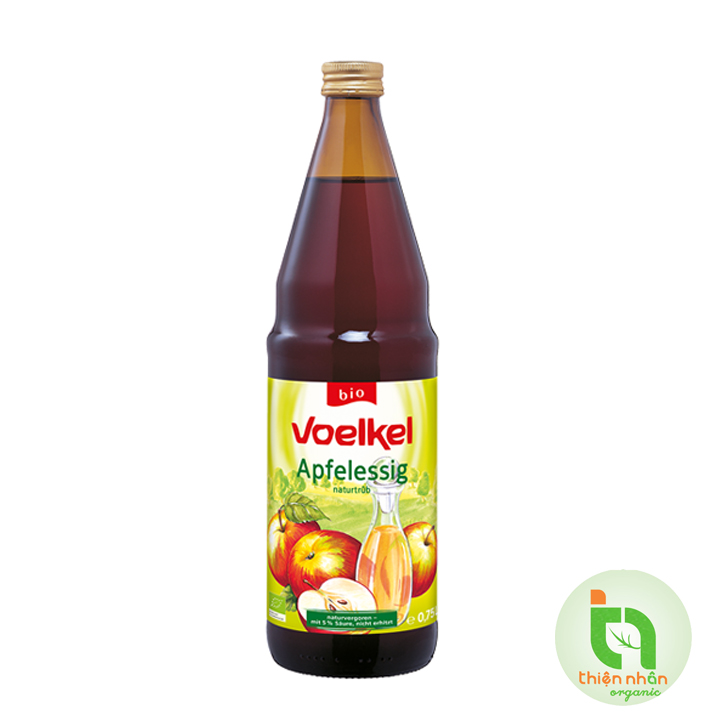 Date t11/2023 giấm táo hữu cơ voelkel 750ml