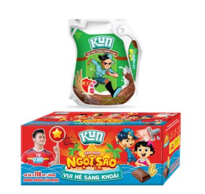 Sữa kun túi sô cô la thùng 24 túi 110ml
