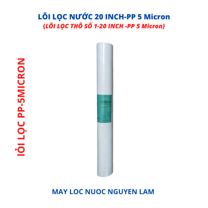 Lõi lọc nước 20 inch pp-5 micron -