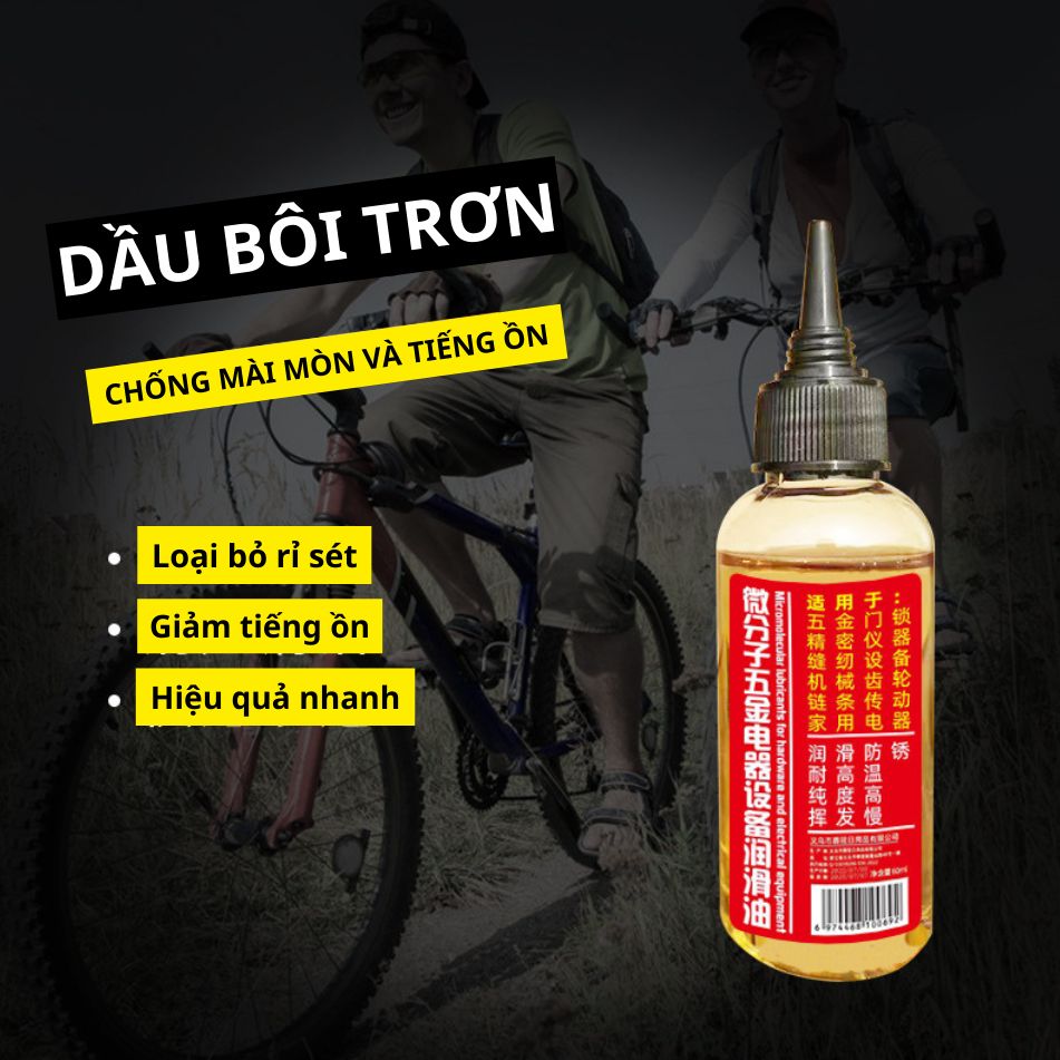 Dầu bôi trơn các thiết bị gia dung, phương tiện đi lại chống ăn mòn, rỉ sét và ngăn chặn tiếng ồn