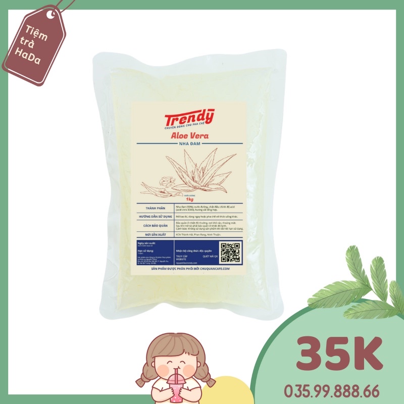 Thạch nha đam Trendy 1kg trà chanh trà quất giòn