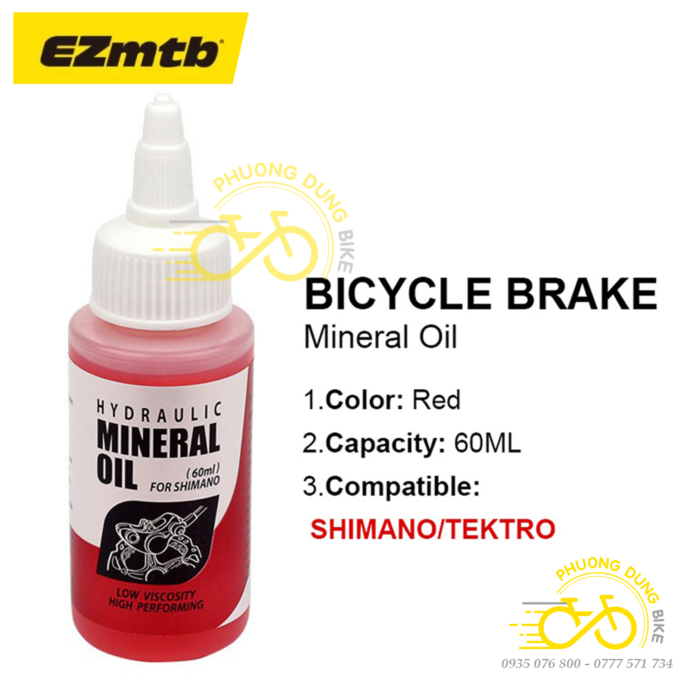 Dầu tra phanh thắng xe đạp Mineral Oil 60ml dành cho Shimano / Tektro