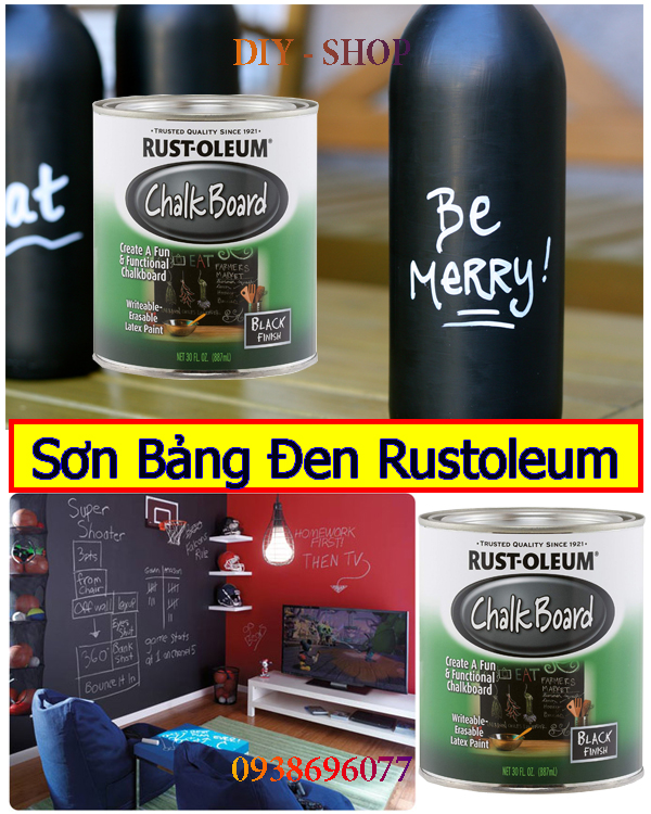 [HCM]Sơn Bảng Đen - Chalkboard Paint Misc Black (Sơn bảng đen cao cấp đến từ Mỹ)