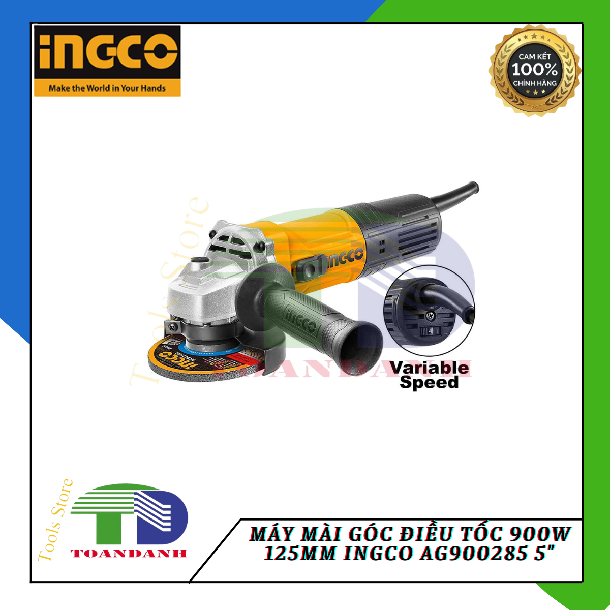 Máy mài góc có chỉnh tốc ag900285 ingco