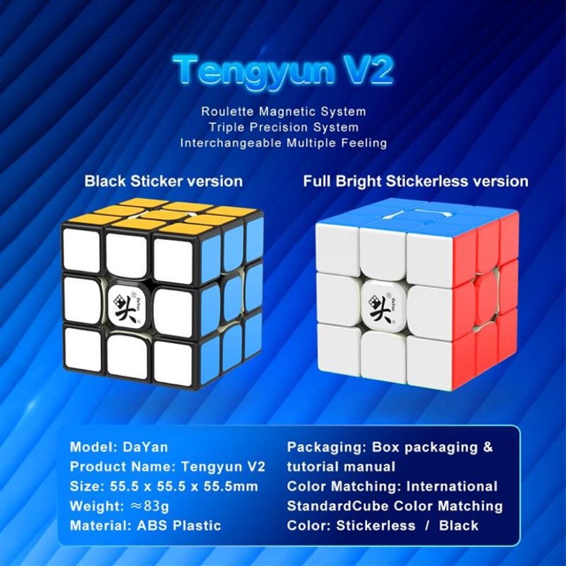 Rubik Nha Trang 3x3 Dayan Tengyun v2 M thế hệ mới