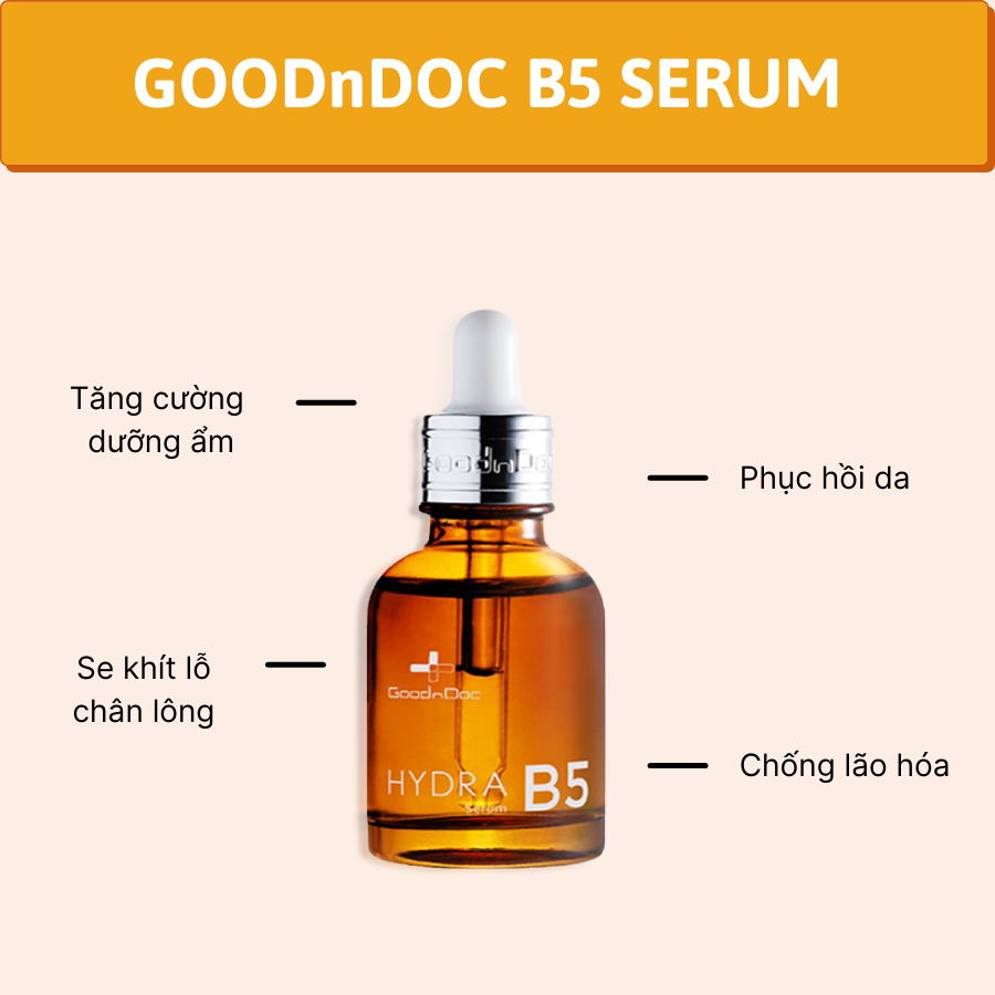 Serum dưỡng ẩm, sáng da goodndoc hydra b5 30ml