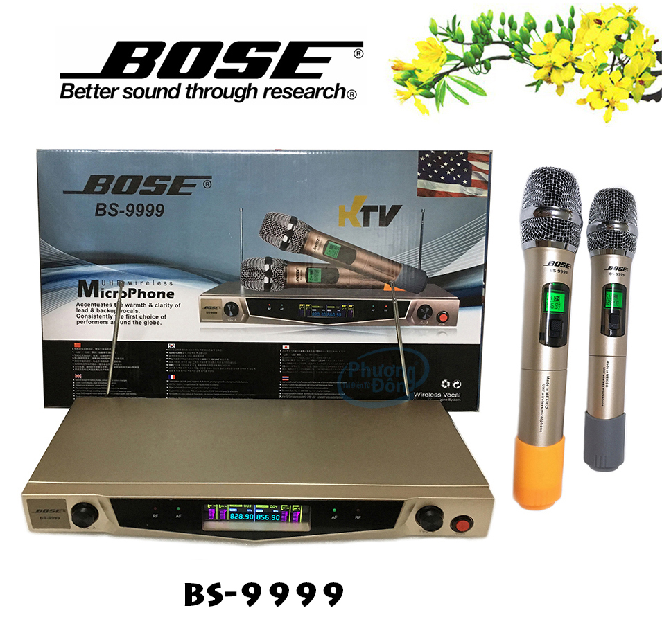 Micro không dây BOSE BS-9999 chất lượng cao sang trọng - Tặng 2 chống lăng