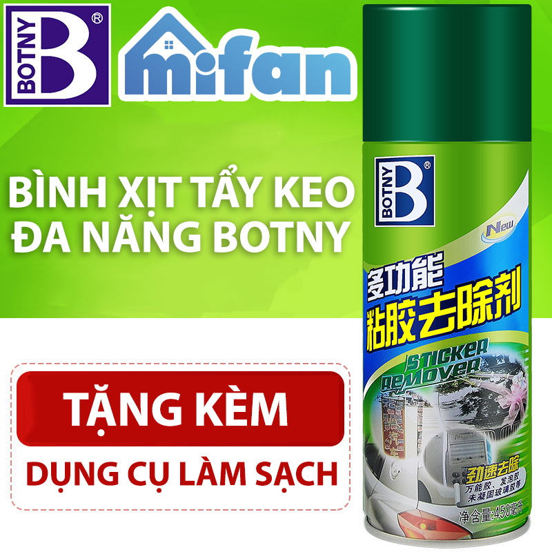 Bình Xịt Tẩy Keo Băng Dính BOTNY Mifan - Làm sạch vết băng dính keo dán trên mọi bề mặt - HÀNG CHÍNH HÃNG LOẠI 1