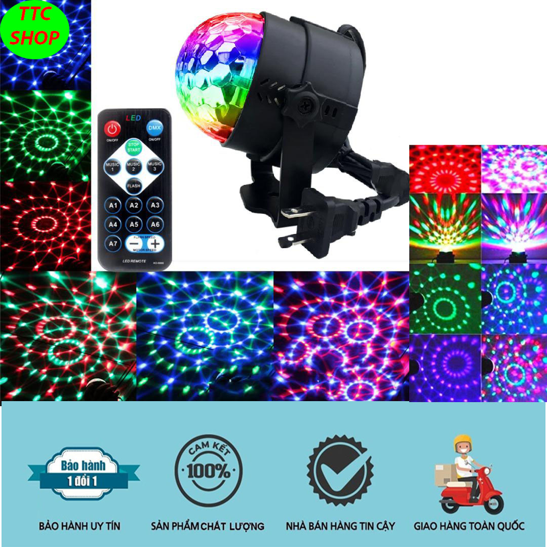 Đèn LED trang trí tiệc, phòng karaoke , cảm biến xoay theo nhạc
