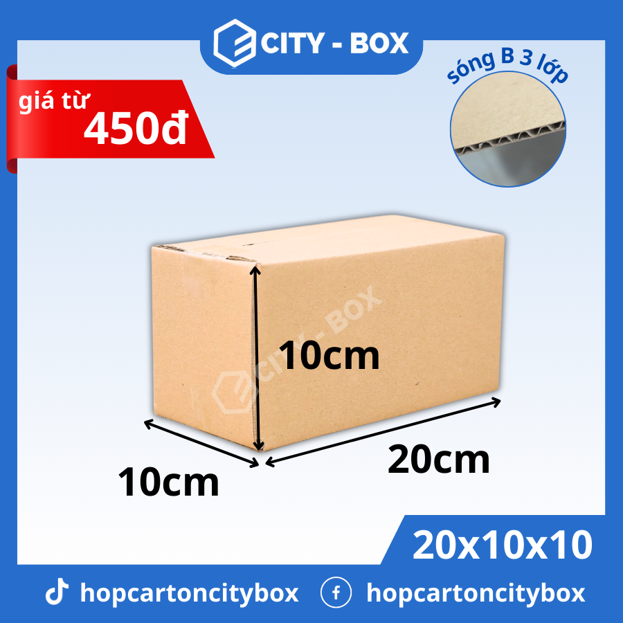 Set 50 hộp carton 20x10x10 - hộp ship cod 2010