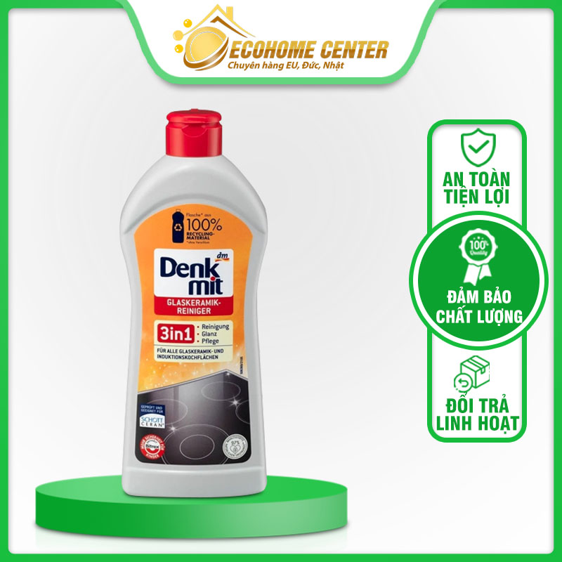 Nước vệ sinh lau bếp từ bếp điện bếp gas Denkmit đa năng 300ml ECOHOME CENTER vệ sinh mặt kính kim loại sáng bóng E22